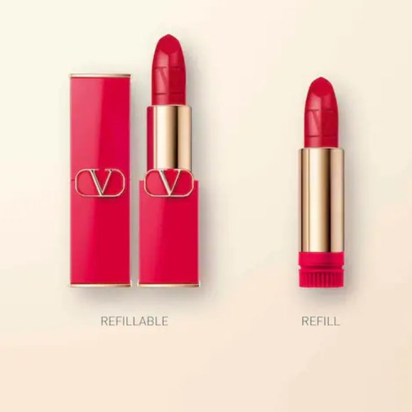 SALE! BNI❤️ Valentino #110R SWEET PASTEL Rosso Valentino Refillable Lipstick NIB - Picture 4 of 11